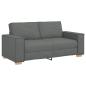 Preview: 2-Sitzer Sofa Dunkelgrau 140 cm Stoff