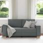 Preview: 2-Sitzer Sofa Dunkelgrau 140 cm Stoff