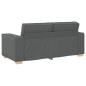 Preview: 2-Sitzer Sofa Dunkelgrau 140 cm Stoff