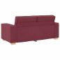 Preview: 2-Sitzer Sofa Weinrot 140 cm Stoff