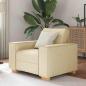 Preview: ARDEBO.de - Sofa Stuhl Creme 60 cm Stoff