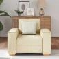 Preview: Sofa Stuhl Creme 60 cm Stoff