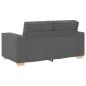 Preview: 2-Sitzer Sofa Dunkelgrau 120 cm Stoff