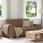Preview: ARDEBO.de - 2-Sitzer Sofa Braun 140 cm Stoff