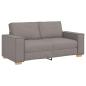 Preview: 2-Sitzer Sofa Taupe 140 cm Stoff