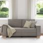 Preview: 2-Sitzer Sofa Taupe 140 cm Stoff