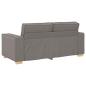 Preview: 2-Sitzer Sofa Taupe 140 cm Stoff