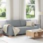 Preview: ARDEBO.de - 3-Sitzer-Sofa Hellgrau 180 cm Stoff