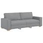 Preview: 3-Sitzer-Sofa Hellgrau 180 cm Stoff