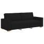 Preview: 3-Sitzer-Sofa Schwarz 180 cm Stoff