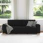 Preview: 3-Sitzer-Sofa Schwarz 180 cm Stoff