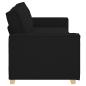 Preview: 3-Sitzer-Sofa Schwarz 180 cm Stoff