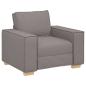 Preview: Sofa Stuhl Taupe 60 cm Stoff