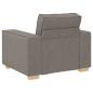 Preview: Sofa Stuhl Taupe 60 cm Stoff