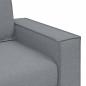 Preview: 2-Sitzer Sofa Hellgrau 120 cm Stoff
