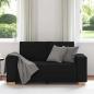 Preview: 2-Sitzer Sofa Schwarz 120 cm Stoff