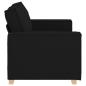 Preview: 2-Sitzer Sofa Schwarz 120 cm Stoff