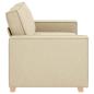 Preview: 2-Sitzer Sofa Creme 140 cm Stoff
