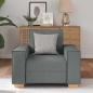 Preview: Sofa Stuhl Dunkelgrau 60 cm Stoff