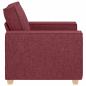 Preview: Sofa Stuhl Weinrot 60 cm Stoff