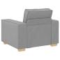 Preview: Sofa Stuhl Wolkengrau 60 cm Stoff