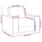 Preview: Sofa Stuhl Wolkengrau 60 cm Stoff