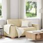 Preview: ARDEBO.de - 2-Sitzer Sofa Creme 120 cm Stoff