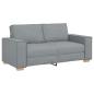 Preview: 2-Sitzer Sofa Hellgrau 140 cm Stoff