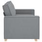 Preview: 2-Sitzer Sofa Hellgrau 140 cm Stoff