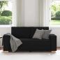 Preview: 2-Sitzer Sofa Schwarz 140 cm Stoff