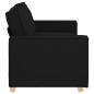 Preview: 2-Sitzer Sofa Schwarz 140 cm Stoff