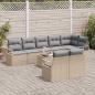 Preview: 9-teiliges Garten Sofa Set mit Kissen Schwarz Poly Rattan