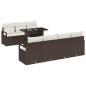 Preview: Garten-Sofa-Set mit Kissen 8 pcs Braun und Creme Poly-Rattan