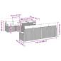 Preview: 9-teiliges Garten Sofa Set mit Kissen Braun Poly Rattan