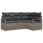 Preview: Sofa Set 4 stk. Grau Poly-Rattan
