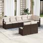Preview: ARDEBO.de - 8-teiliges Garten-Sofa-Set mit Kissen Braunes Poly-Rattan