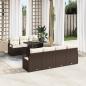 Preview: ARDEBO.de - 8-teiliges Garten Sofa Set mit Kissen Braun Poly Rattan