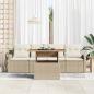 Preview: 5-teiliges Garten Sofa Set mit Kissen Beige Poly Rattan