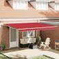 Preview: ARDEBO.de - Automatische einziehbare Markise Rot 450x350 cm
