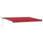 Preview: Automatische Einziehbare Markise mit LED Rot 450x350 cm