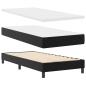Preview: Boxspringbett mit Matratze ? Schwarzes Einzelbett aus Kunstleder