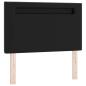 Preview: Boxspringbett mit Matratze ? Schwarzes Einzelbett aus Kunstleder