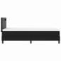 Preview: Boxspringbett mit Matratze ? Schwarzes Einzelbett aus Kunstleder