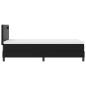 Preview: Boxspringbett mit Matratze Schwarz 100x200 cm Kunstleder