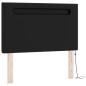 Preview: Boxspringbett mit Matratze Schwarz 100x200 cm Kunstleder