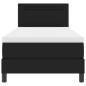 Preview: Boxspringbett mit Matratze Schwarz 100x200 cm Kunstleder