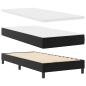 Preview: Boxspringbett mit Matratze Schwarz 100x200 cm Kunstleder