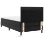 Preview: Boxspringbett mit Matratze Schwarz 100x200 cm Kunstleder