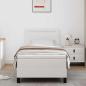 Preview: Boxspringbett mit Matratze Weiß 100x200 cm Kunstleder