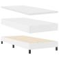 Preview: Boxspringbett mit Matratze Weiß 100x200 cm Kunstleder